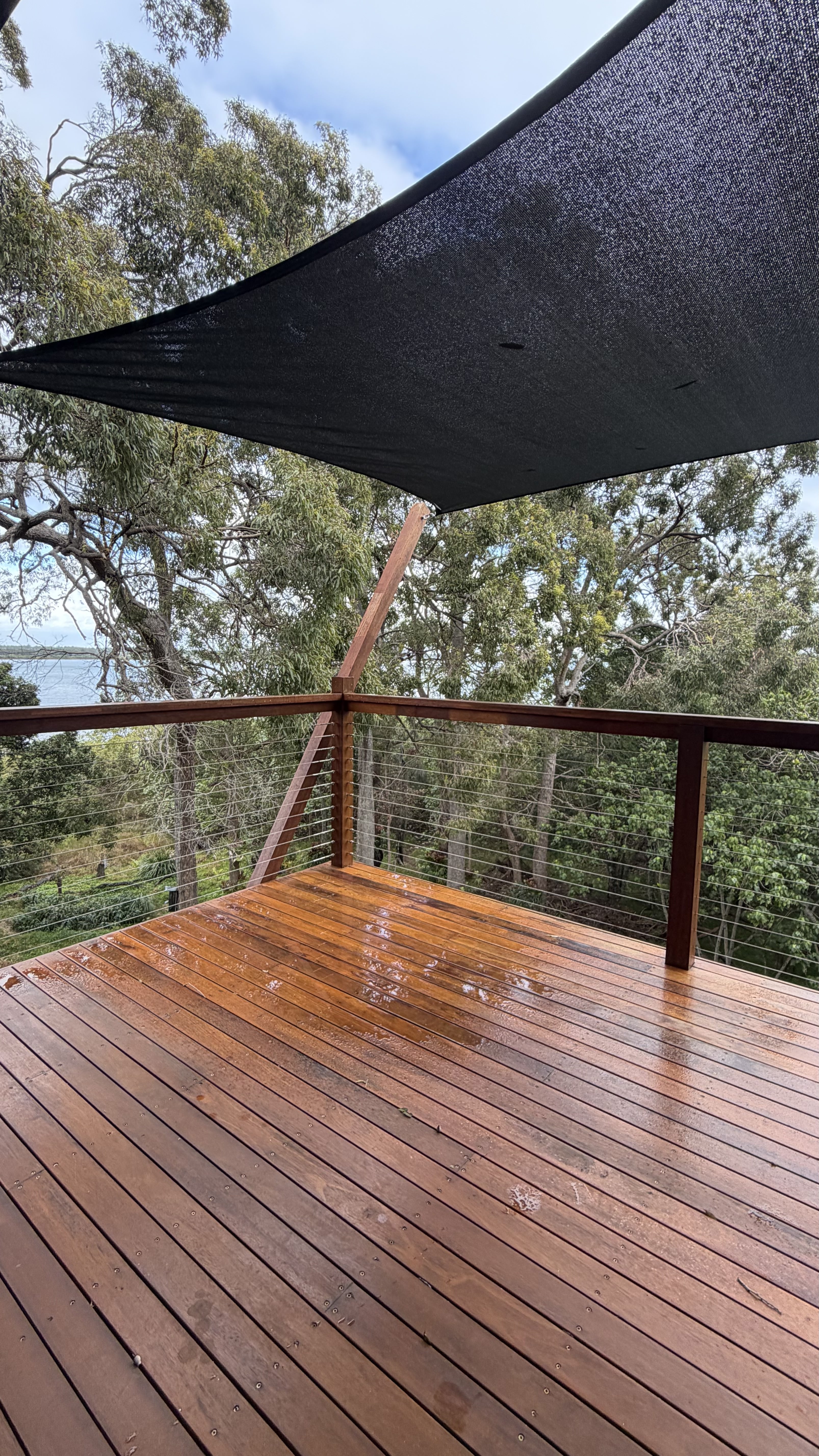Wellington Point waterfront deck with bay views