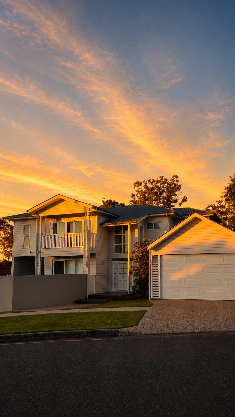Coorparoo family home at sunset